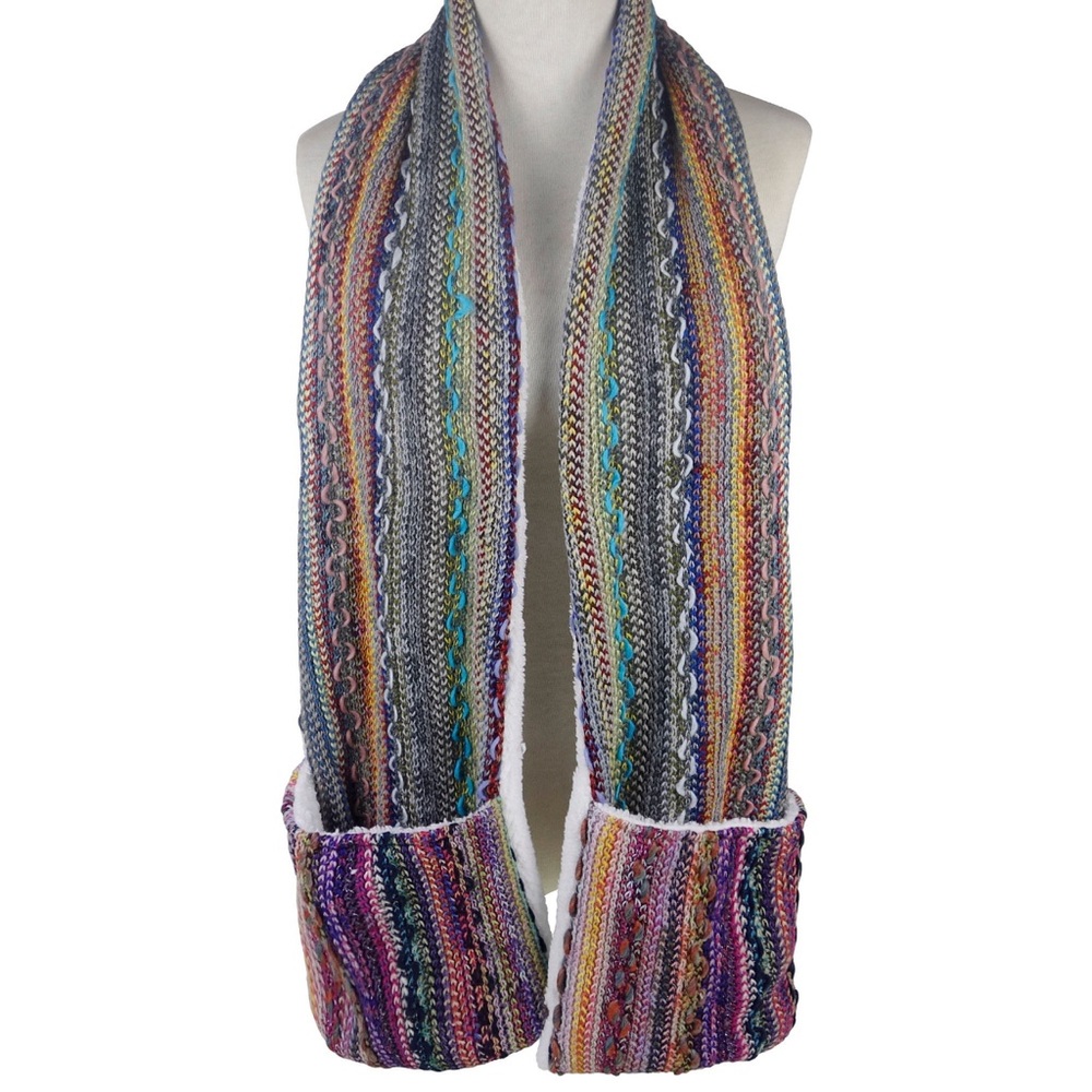 NEW The Giving Heated Scarf by Mirabeau Sherpa Lined Battery Operated